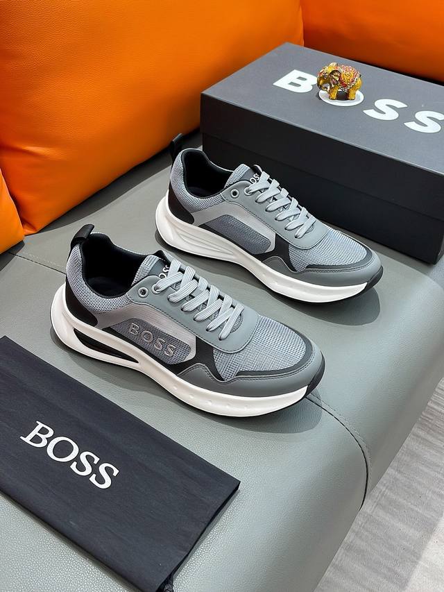 商品名称：Boss 波士 正规码数: 38-44 休闲鞋 商品材料：精选 网布鞋面，柔软羊皮垫脚；原厂特供大底。